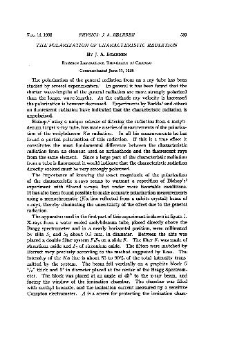 The Polarization of Characteristic Radiation