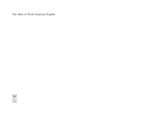 Atlas of North American English: Phonetics, Phonology and Sound Change
