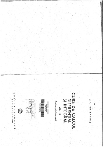 Curs de calcul diferential si integral