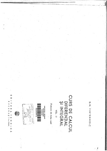 Curs de calcul diferential si integral