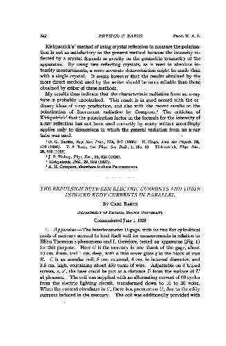 The Repulsion between Electric Currents and Their Induced Eddy Currents in Parallel