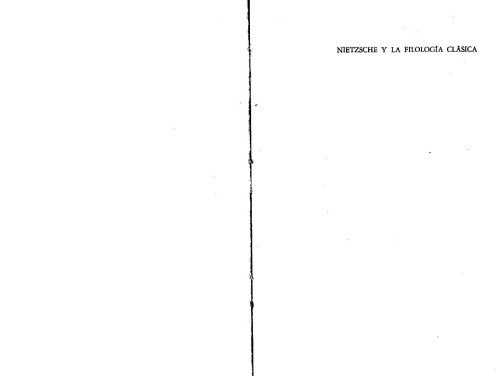 Nietzsche y la Filología Clásica