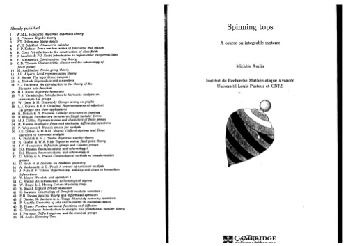 Spinning tops: a course on integrable systems