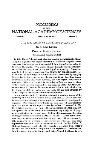 The Scattering of X-Rays and Braggs Law