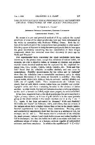 The Significance of the Experimentally Determined Crystal Structures of the Alkali Polyhalides