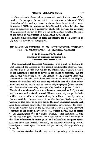 The Silver Voltameter as an International Standard for the Measurement of Electric Current