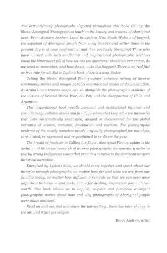 Calling the shots : aboriginal photographies