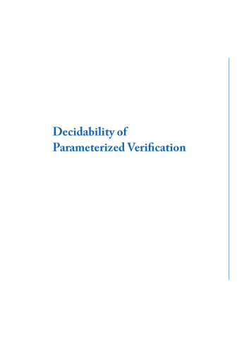 Decidability of Parameterized Verification