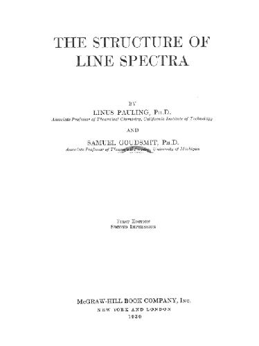 The Structure of Line Spectra