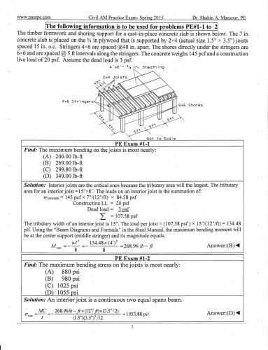Civil PE Exam AM practice Exam