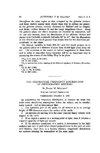 The Theoretical Frequency Distribution of Photographic Meteors