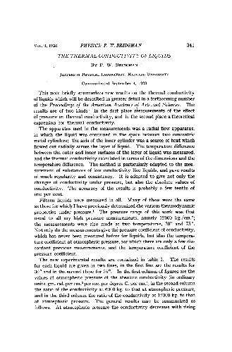 The Thermal Conductivity of Liquids