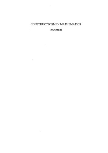 Constructivism in mathematics: An introduction