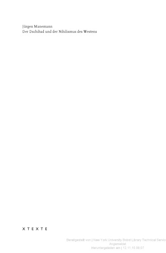 Der Dschihad und der Nihilismus des Westens: Warum ziehen junge Europäer in den Krieg?