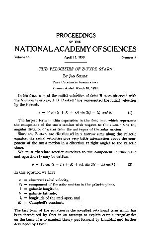 The Velocities of B-Type Stars