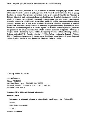 Introducere in psihologia educatiei si a dezvoltarii