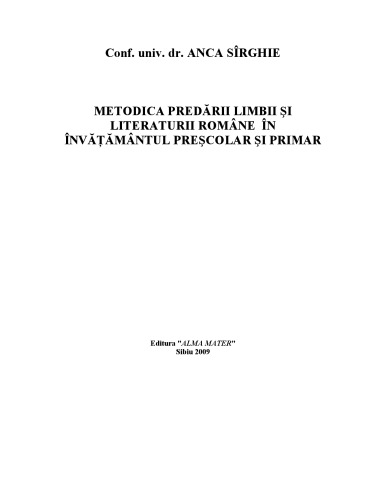 Metodica predarii LLR in inv prescolar si primar