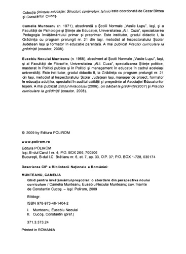 Ghid pentru invatamantul prescolar-o abordare din perspectiva noului curriculum