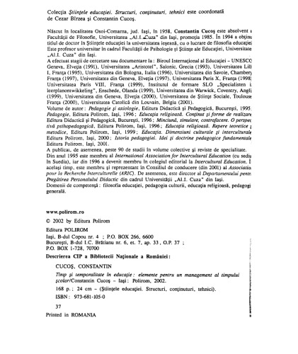 Timp si temporalitate in educatie