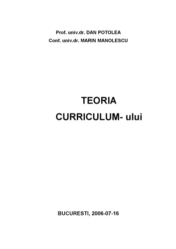 Teoria curriculumului