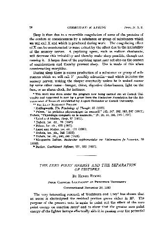 The Zero Point Energy and the Separation of Isotopes