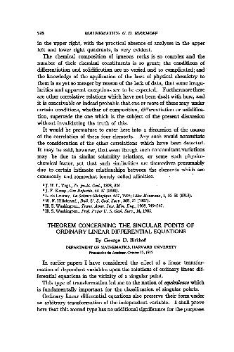 Theorem Concerning the Singular Points of Ordinary Linear Differential Equations