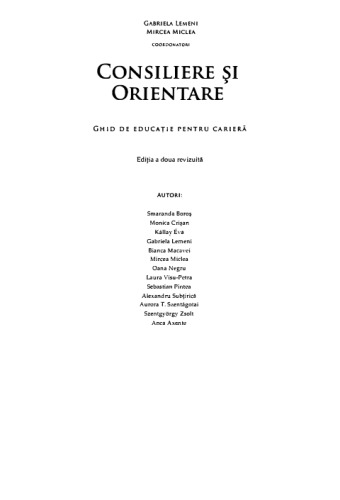 Consiliere si orientare ghid de educatie pentru cariera