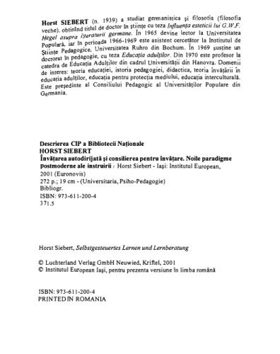 Invatarea autodirijata si concislierea pentru invatare. Noile paradigme postmoderne ale instruirii