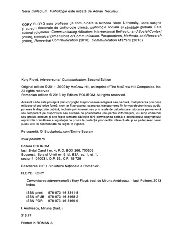 Kory Floyd - Comunicare interpersonala - POLIROM (2013)