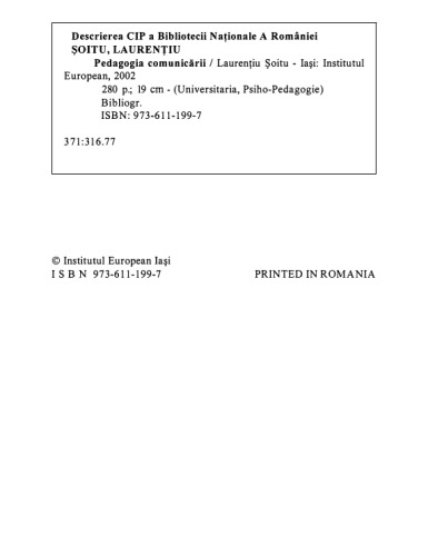 Laurentiu Soitu - Pedagogia comunicarii - Inst Europ (2002)