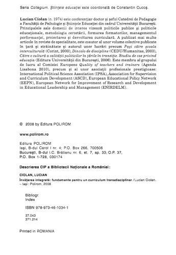 Lucian Ciolan - Invatarea integrata - Polirom (2008)