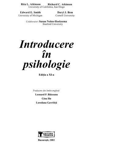 Introducere in psihologie