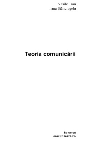 Vasile Tran. Irina Stanciugelu - Teoria comunicarii.pdf