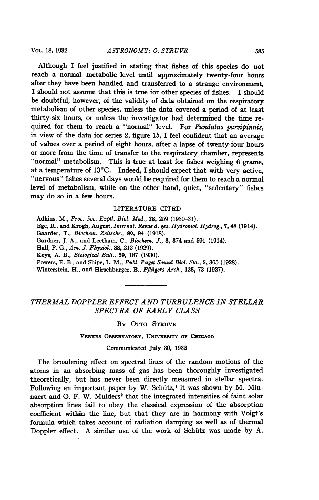 Thermal Doppler Effect and Turbulence in Stellar Spectra of Early Class