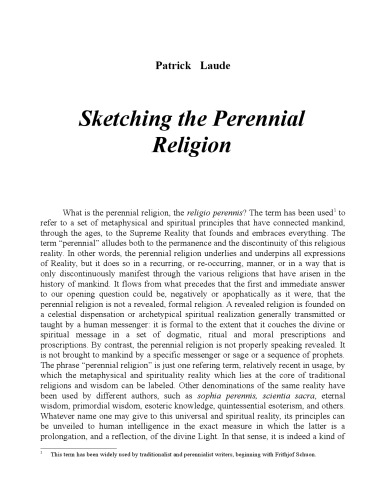 Sketching the Perennial Religion