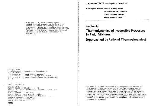 Thermodynamics of Irreversible Processes in Fluid Mixtures (Approached by Rational Thermodynamics)