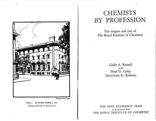 Chemists by Profession: The Origins and Rise of the Royal Institute of Chemistry