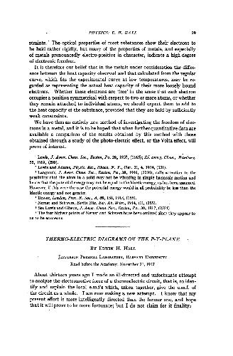 Thermo-Electric Diagrams on the P-V-Plane