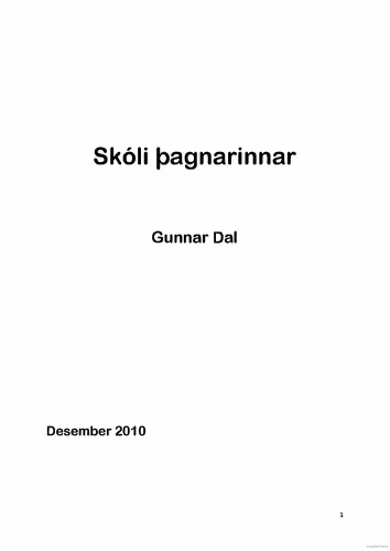 Skóli þagnarinnar
