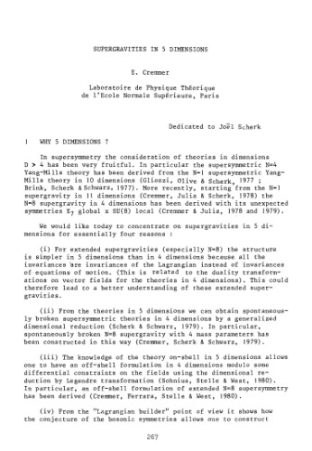 Supergravities in 5 Dimensions (in S W Hawking; M. Rocek - Superspace and Supergravity: Proceedings of the Nuffield Workshop, Cambridge)