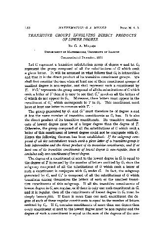 Transitive Groups Involving Direct Products of Lower Degree