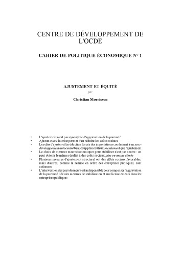 Ajustement et équité