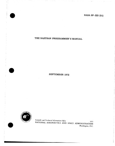 THE  NASTRAN  PROGRAMMER'S  MANUAL