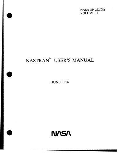 NASTRAN USER’S MANUAL