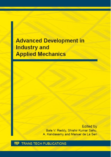 Applied Mechanics and Materials  Advanced Development in Industrial