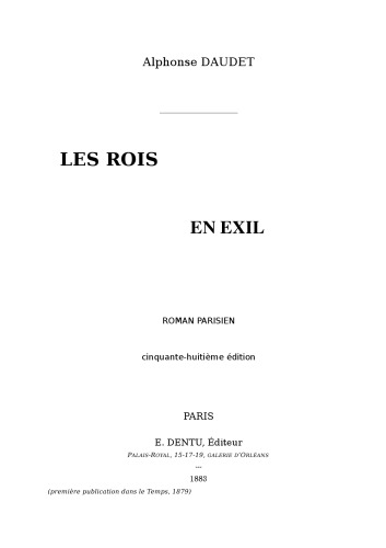 Les Rois en exil