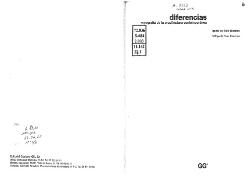 Diferencias: Topografía de la Arquitectura Contemporánea