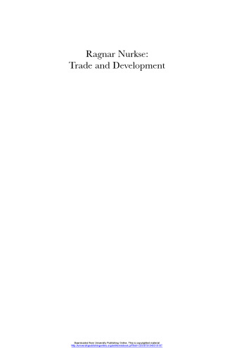 Ragnar Nurkse: Trade and Development