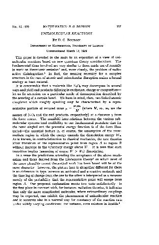Unimolecular Reactions
