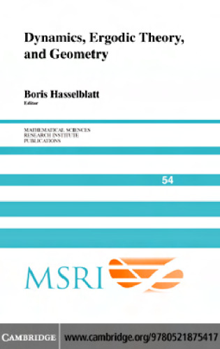 Dynamics, ergodic theory, and geometry